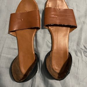 Black and brown sandals